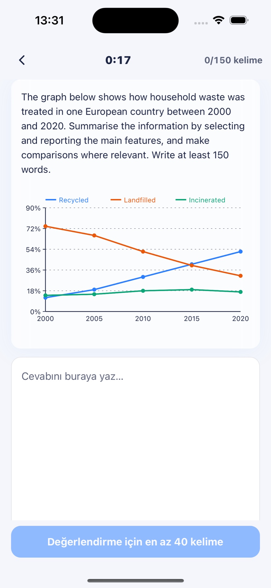 Sorvia uygulamasında kriter kırılımlı AI band tahminli Yazma Stüdyosu ekranı